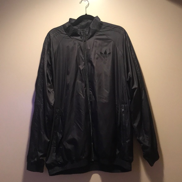 all black adidas windbreaker online -